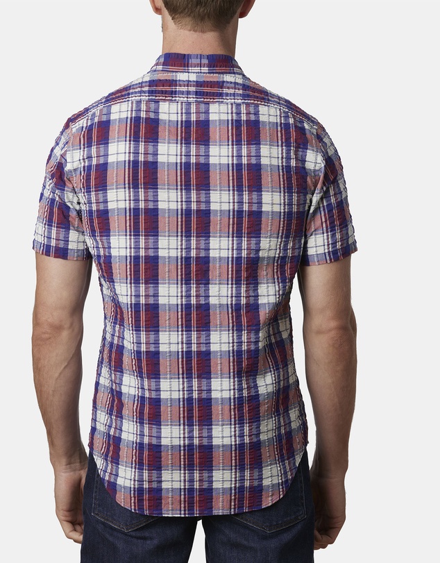 Abelard - Scarpe Seersucker Check Classic Fit Shirt