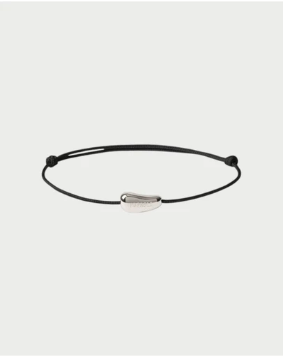 PDPAOLA - Rodeo Black Cord Bracelet Silver