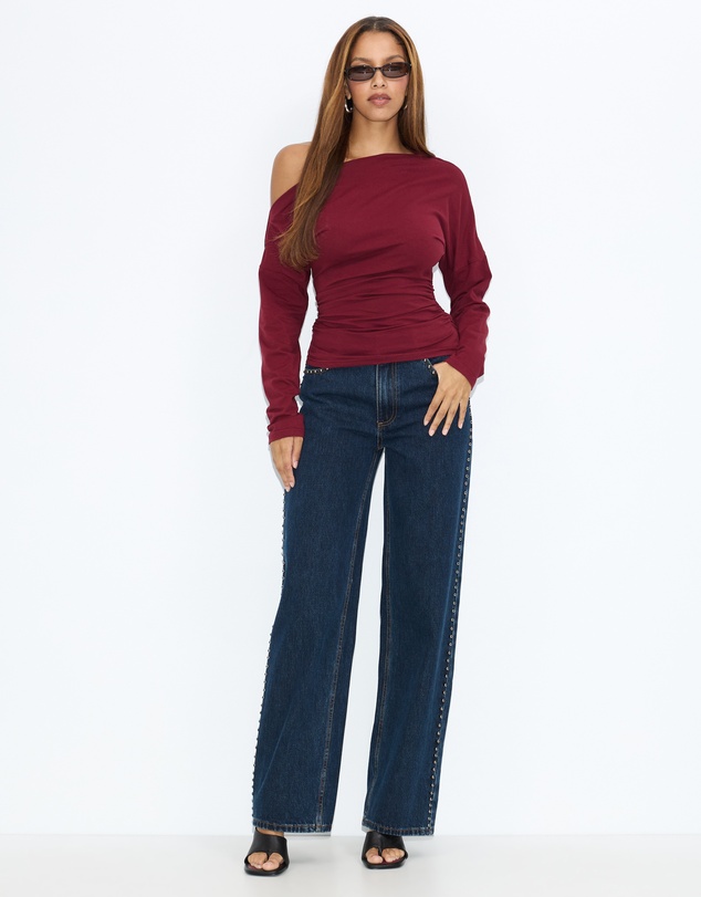Dazie - Otto Off Shoulder LS Top