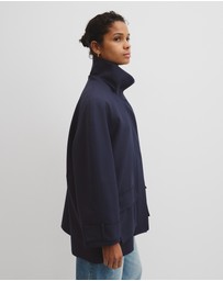 Country Road - Wool Blend Tailored Funnel Coat