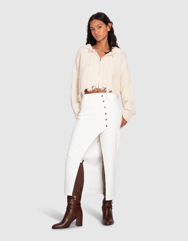 Belle & Bloom - Can't Forget You Denim Midi Skirt