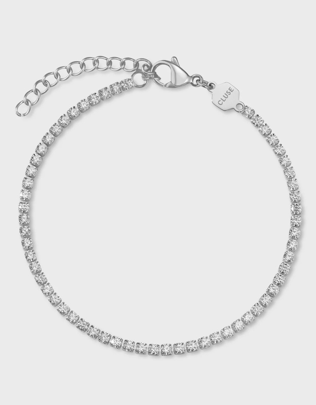 Cluse - Gracieuse Silver Link & Élevé Silver Tennis Bracelet Gift Set