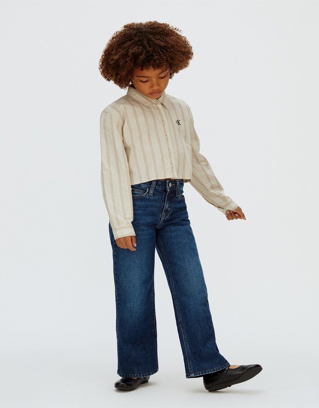 Calvin Klein Jeans - Girls Boxy Cropped Striped Shirt
