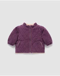Purebaby - Corduroy Sherpa Quilted Jacket - Kids-Babies