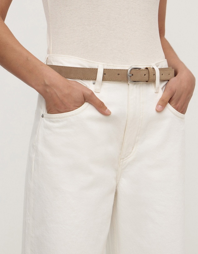 Assembly Label - Slim Suede Belt