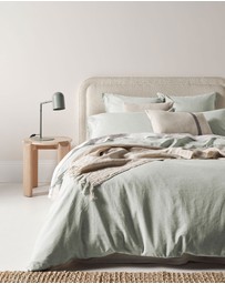 Aura Home - Chambray Fringe Standard Pillowcase