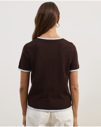 Atmos&Here - Brit Fine Knit SS Top