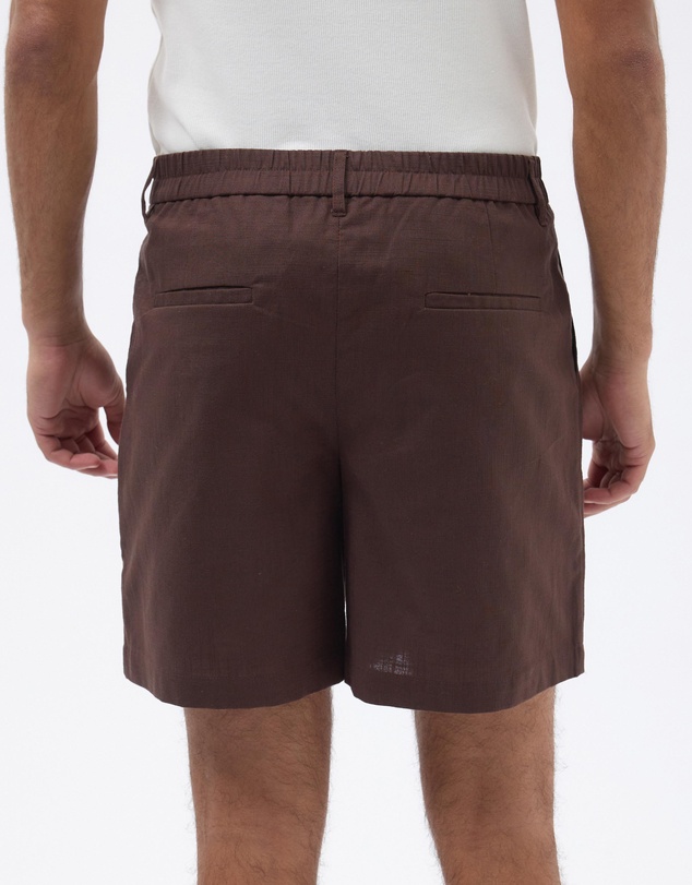 AERE - Leon Pleated Linen Blend Shorts