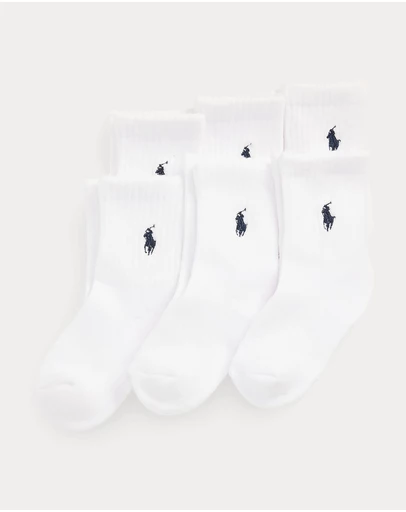 Polo Ralph Lauren - Athletic Crew Socks 6-Pack - Kids