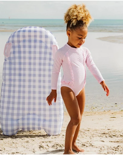 Minihaha - Pink Gingham LS Sunsuit - Kids-Teens