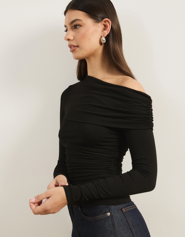 Atmos&Here - Nell One Shoulder Long Sleeve Top