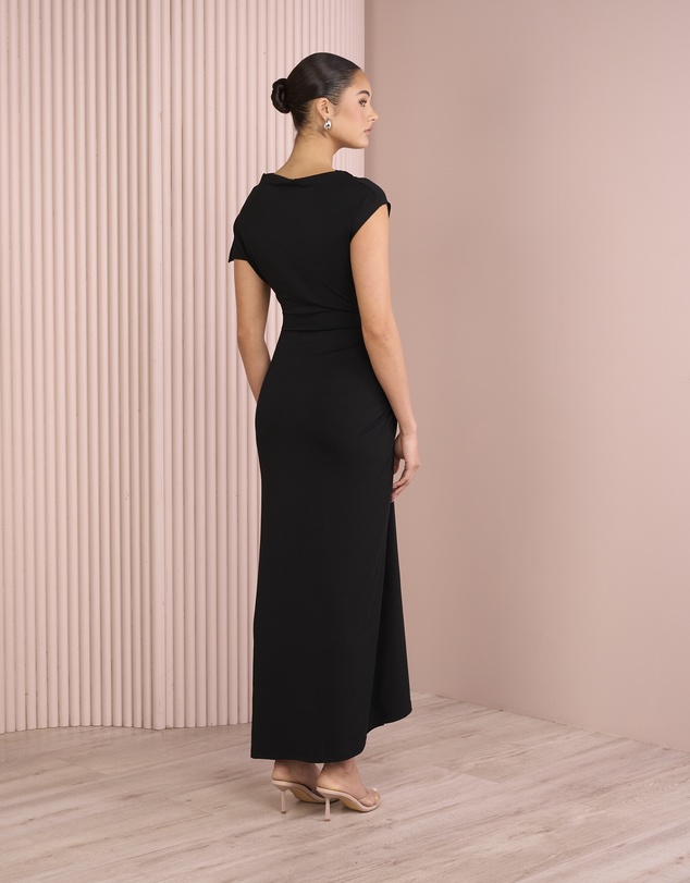 Azzurielle - Reynolds Boat Neck Maxi Dress