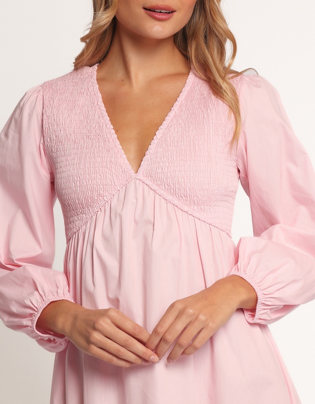 Petal & Pup - Ilyana Long Sleeve Maxi Dress - Pink