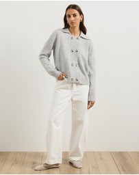 Atmos&Here - Aspen Knit Wrap Cardigan With Collar