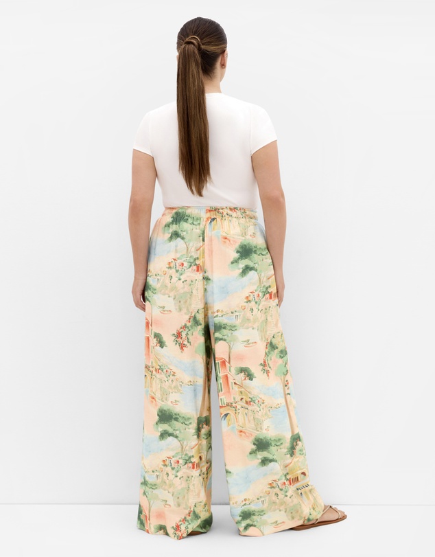 City Chic - Halle Sardinia Print Wide Leg Pant
