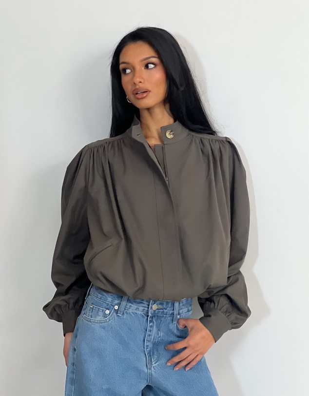 Dazie - Daniella Pleated Bubble Hem Jacket
