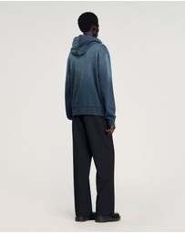 Sandro - Washed Zip Hoodie Sweatshirt