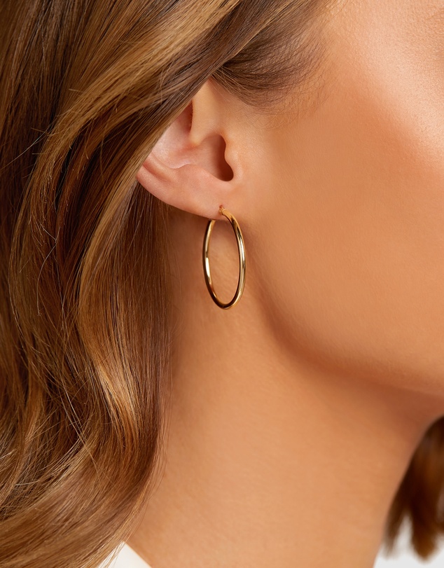Michael Hill - 29mm Round Hoop Earrings in 10kt Yellow Gold