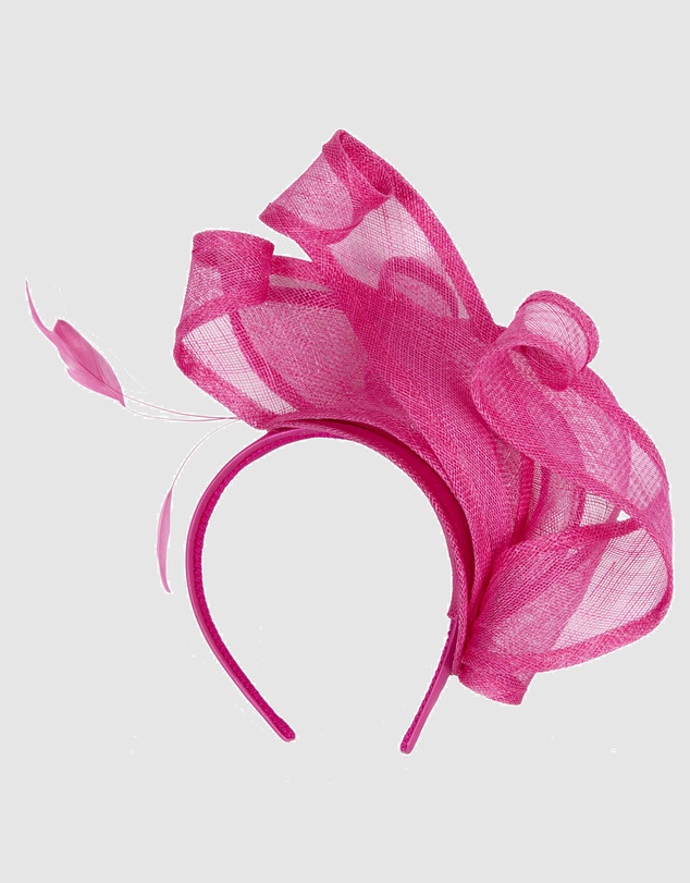 Max Alexander - Sinamay Fuchsia Racing Fascinator