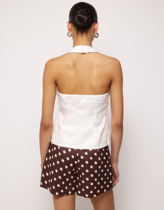 AERE - Tessa Linen Halter Top