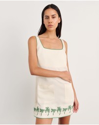 Jag - Palm Embroidered Mini Dress