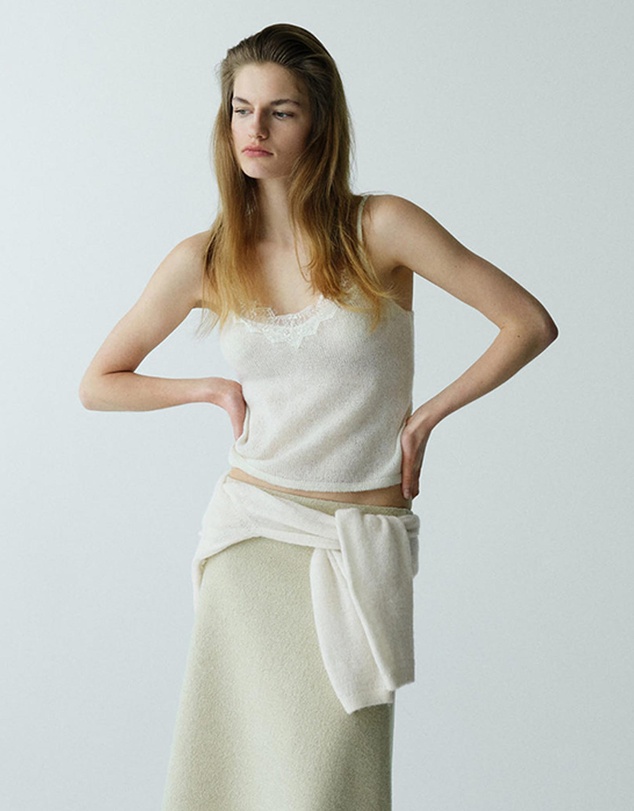 M.N.G - Top With Lace Neck