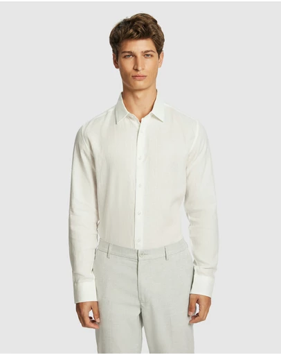 yd. - Malta Smart Slim Linen Shirt
