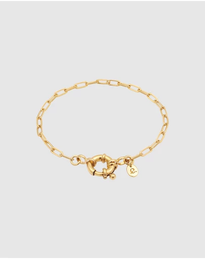 Elli Jewelry - Spring Ring Bracelet in Gold-Plated 925 Silver