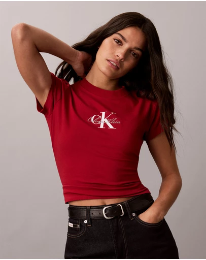 Calvin Klein Jeans - Script Monologo Baby Tee