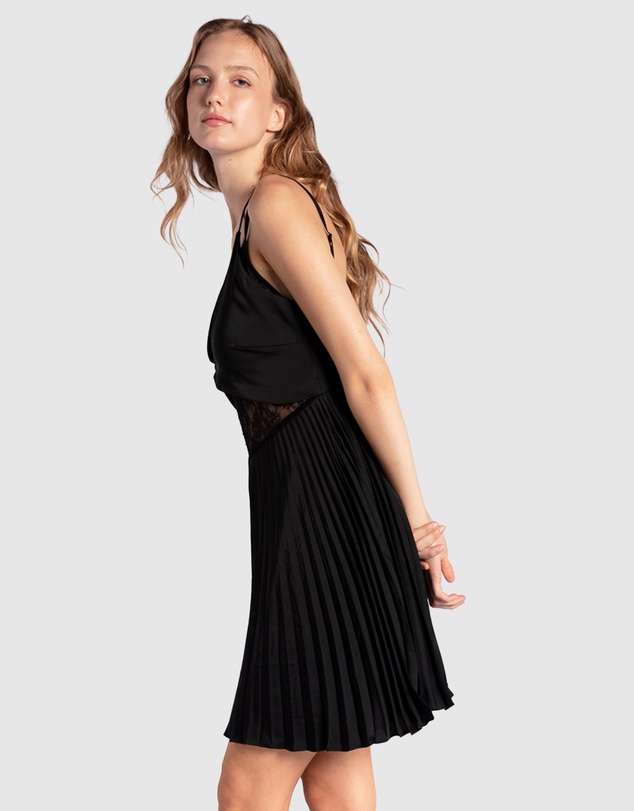 Belle & Bloom - Feel It Still Lace Trim Mini Dress