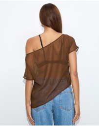 Dazie - Ava Chiffon Asymmetrical Top