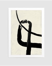 Olive et Oriel - Black Strokes No 5 by Treechild Art Print