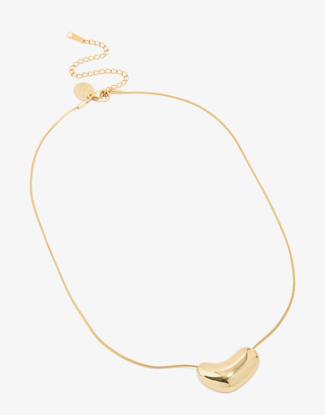 Lovisa - Waterproof Gold Plated Stainless Steel Pebble Pendant Necklace