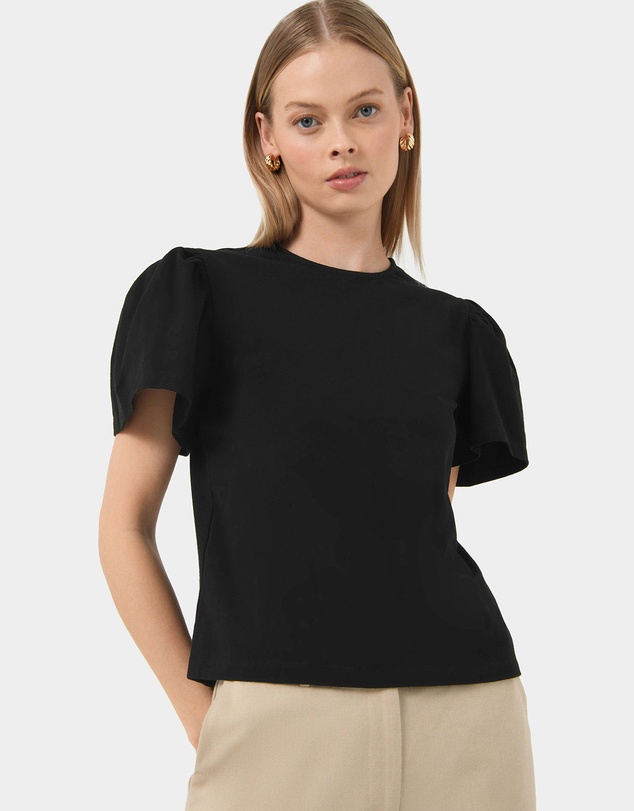 Forcast - Cayla Gathered Sleeve Tee