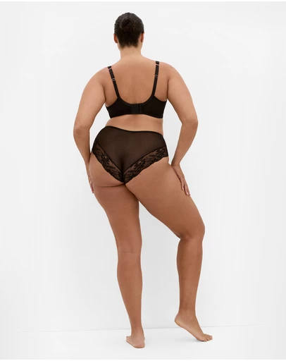 City Chic - Plus size Helena Ouvert Cheeky Panty - black