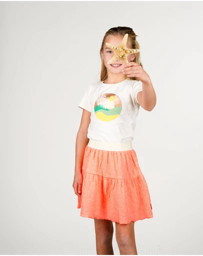 B.Nosy - Romy Floral Neon Skirt - Kids-Teens
