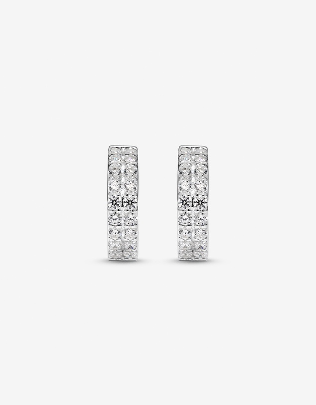 Michael Hill - Half Hoops with Cubic Zirconia in Sterling Silver