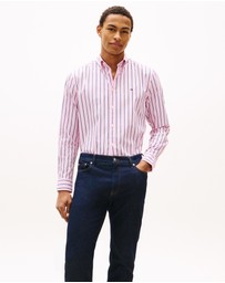 Tommy Hilfiger - TH Flex Regular Fit Stripe Poplin Shirt