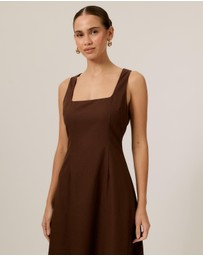 Tussah - Andy Square Neck Midi Dress
