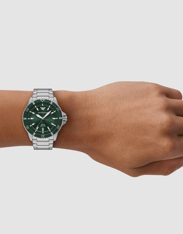Emporio Armani - Silver Tone Analogue Watch