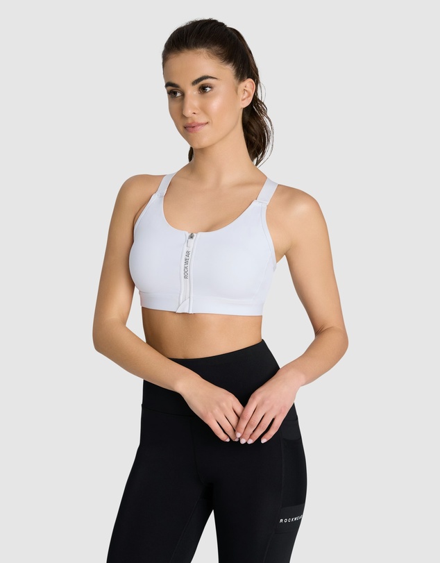 Rockwear - Velocity Zip Medium Impact Sports Bra
