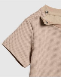 adidas Originals - Regular Waffle Shorts and T-Shirt Set - Babies-Kids