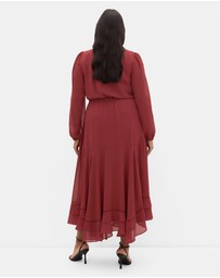 City Chic - Yasmine Long Sleeve Maxi Dress