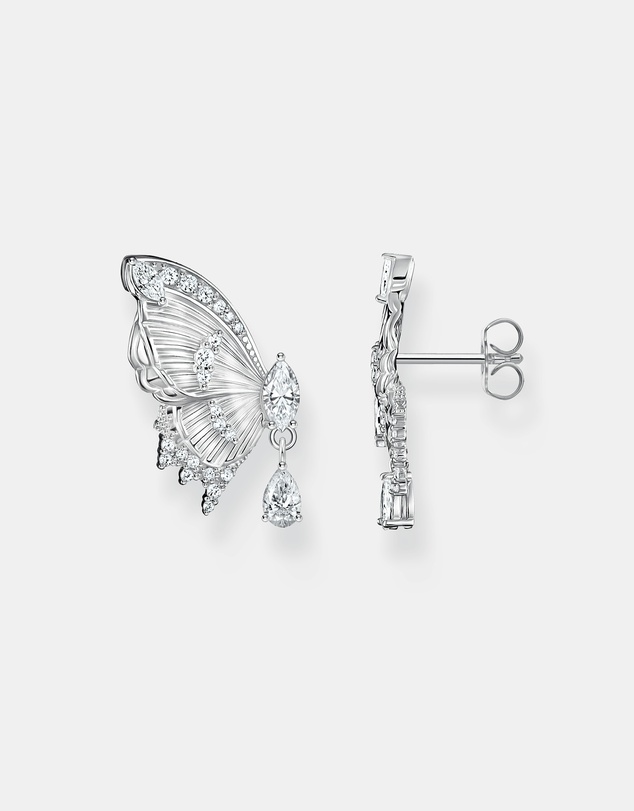 THOMAS SABO - THOMAS SABO Butterfly Paradise Ear Studs in Silver