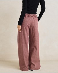 Rhythm - Lucy Check Wide Leg Pants
