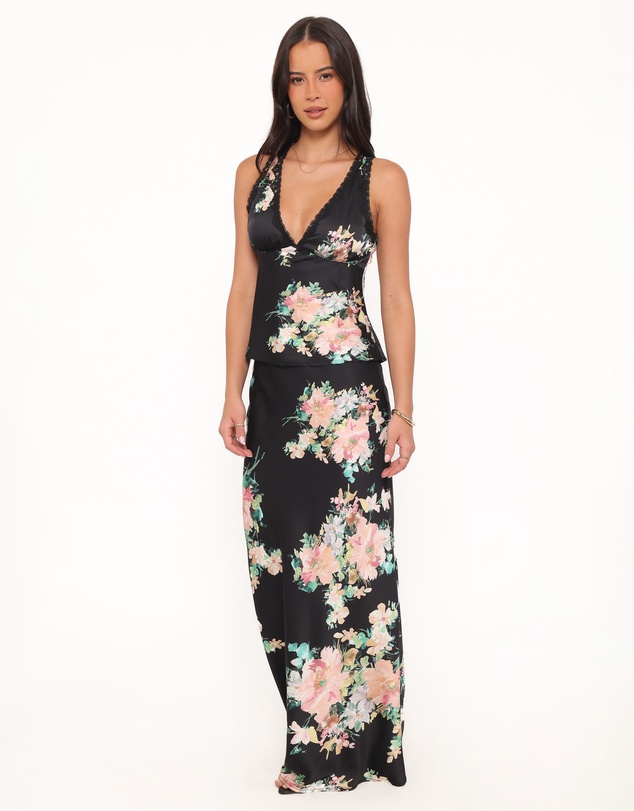 Petal & Pup - Velman Skirt - Black Floral
