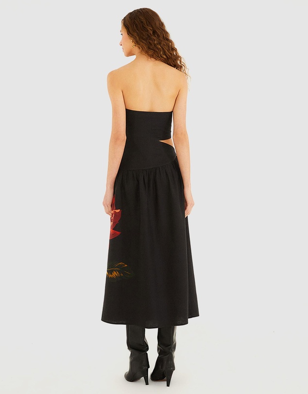 Farm Rio - Artisanal Strapless Midi Dress
