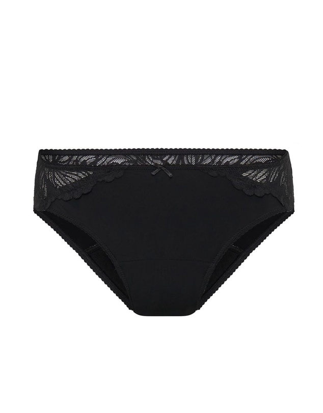Modibodi - Ines Midi Period Brief Moderate Absorbency Noir Black