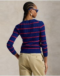 Polo Ralph Lauren - Striped Cable-Knit Cotton Sweater