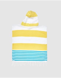 Tolu Australia - Yellow and Blue Kids Hooded Beach Towel